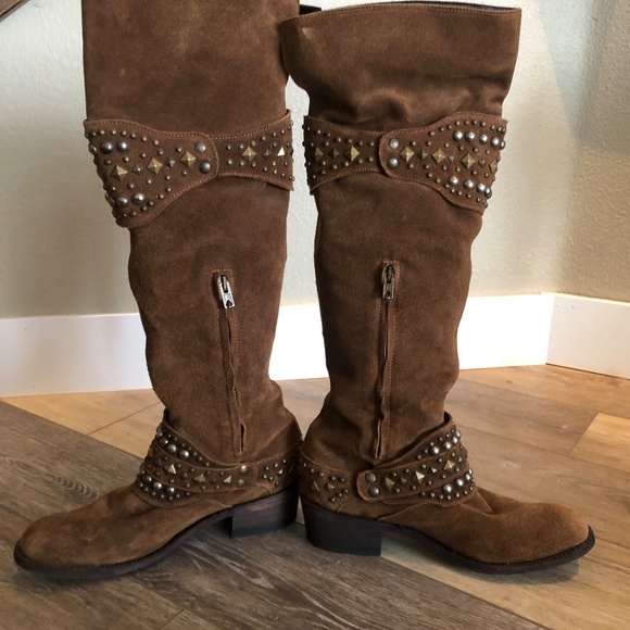 Five Worlds/Sundance Tall Suede Boots size 7 1/2 - EUC Old Gringo style! - Picture 7 of 10